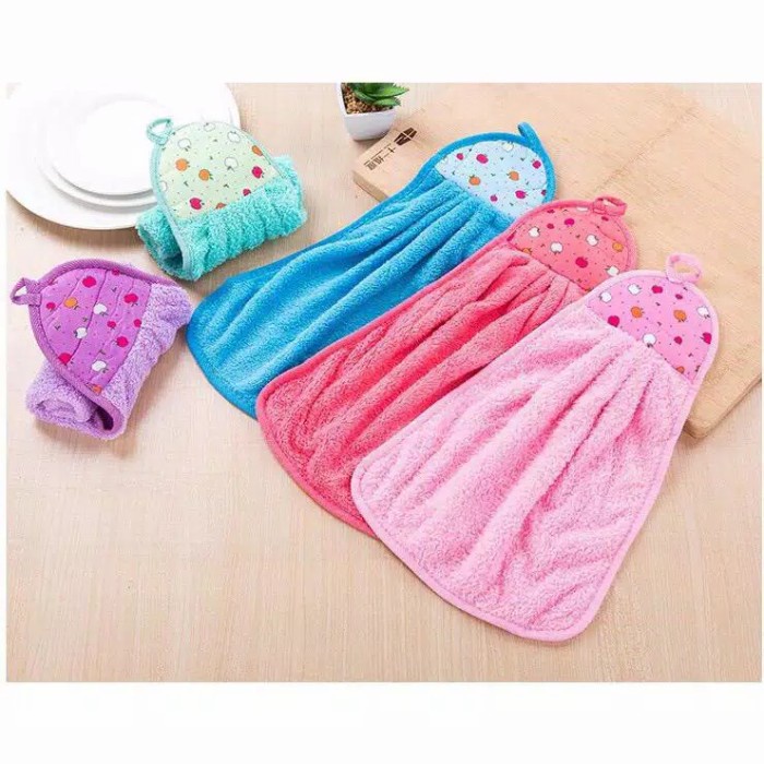 Handuk Serbet Kain Lap Tangan Gantung Dapur Besar Microfiber KL01