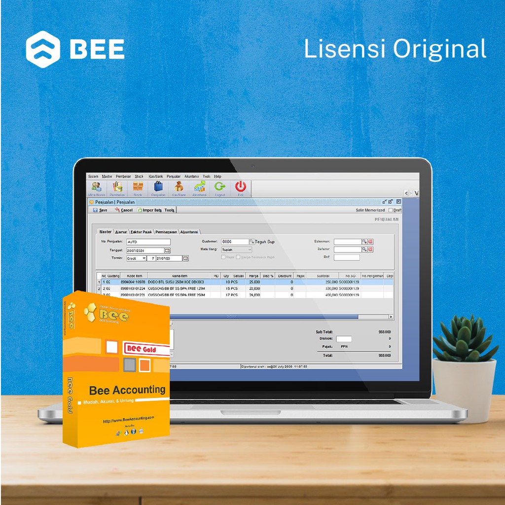Beeaccounting Software Akuntansi & Kasir : Bee Accounting Gold - Distributor, Grosir