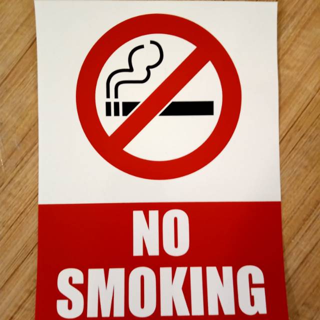 

Stiker K3 rambu safety. No smoking. UK 15x20cm