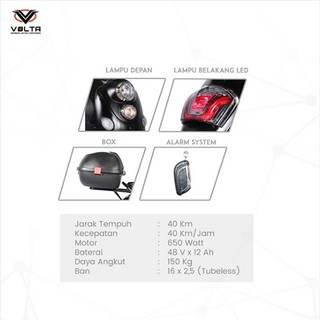  Sepeda Listrik Volta 301  Electric Motorcycle Shopee 