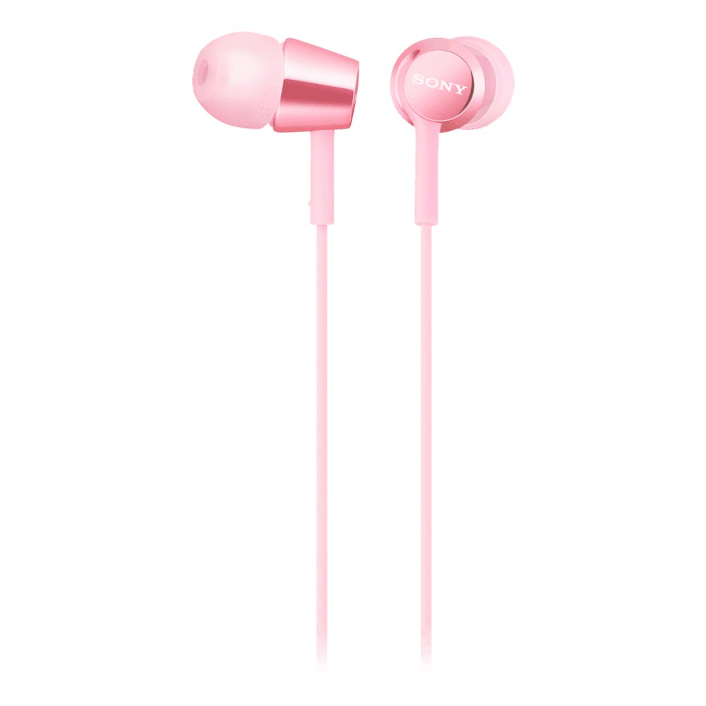 Earphone Sony MDR-EX155AP Handsfree Mass Model In-Ear - Pink Earphone Headset Original