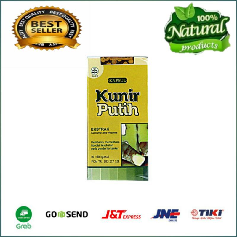 Kapsul Ekstrak KUNIR PUTIH Isi 60 Kapsul Izin BPOM - Obat Herbal Anti Kanker