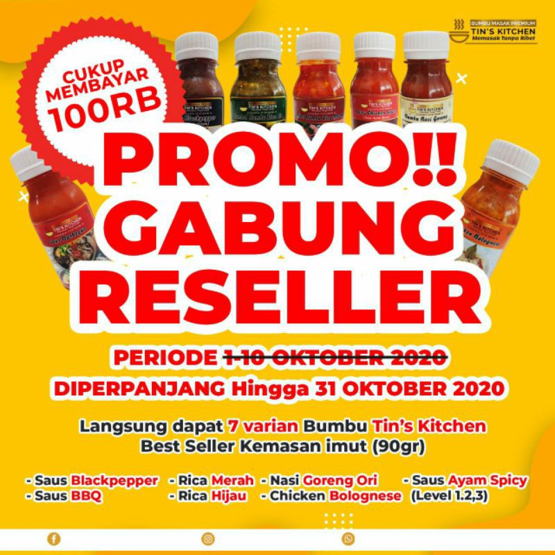 

Paket Promo Reseller Tin's Kitchen