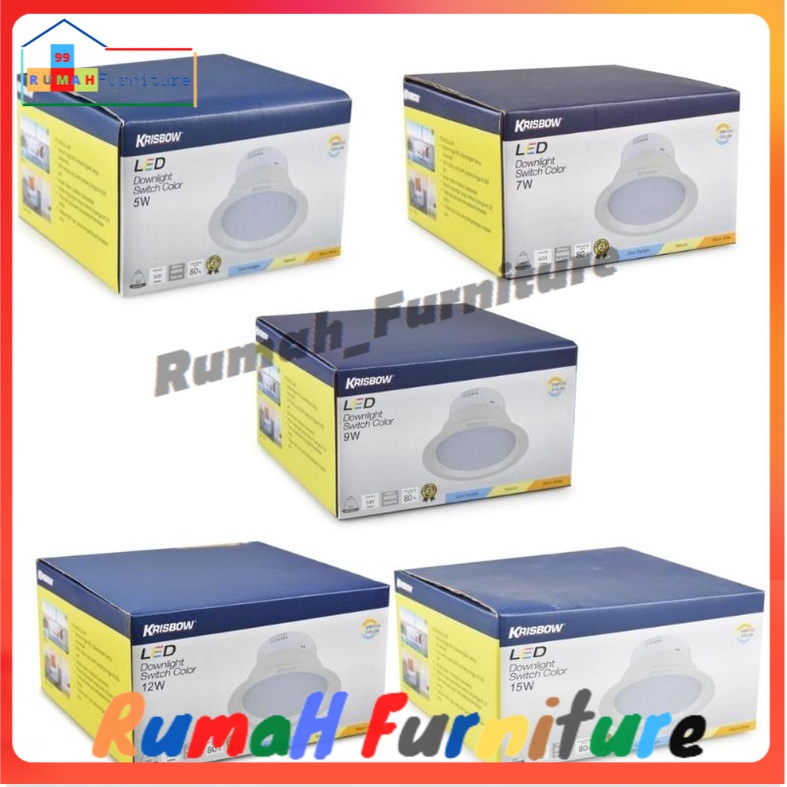 DOWNLIGHT LED SWITCH TRI COLOR KRISBOW | LAMPU LED DOWNLIGHT | KRISBOW | 3 COLOR LED | LAMPU PLAFON