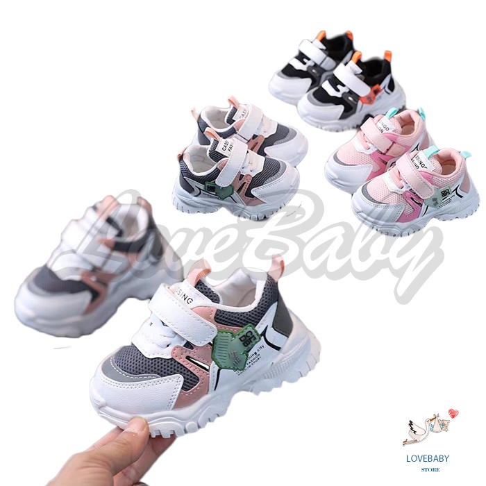 [1KG 2PCS] LBS Sepatu Anak Laki Laki Perempuan Sneakers Sekolah Gaya Sport Impor