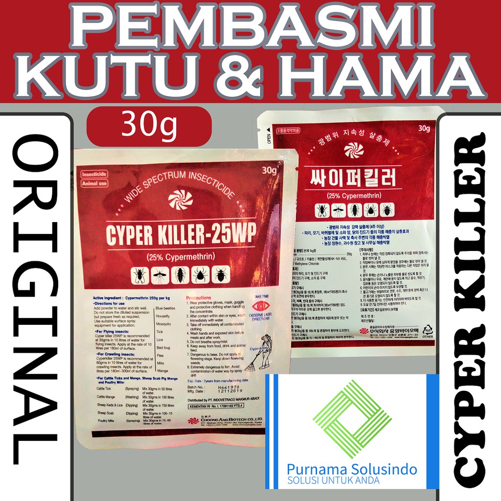 Cyper Killer - 25WP ORIGINAL Pembasmi KUTU DAN HAMA