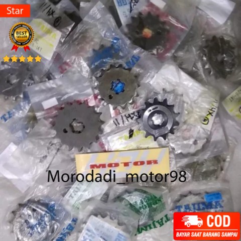 GEAR GIR DEPAN TAJIMA RACING VARIASI SATRIA FU 150 UKURAN 12 13 14 15T