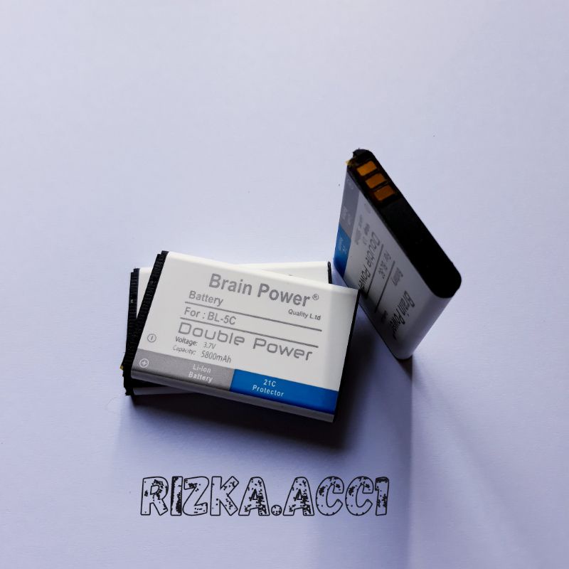 Baterai Batre Nokia BL-5C BL 5C 1110 1112 1200 1280 1600 1650 2300 2310 Double Power Battery