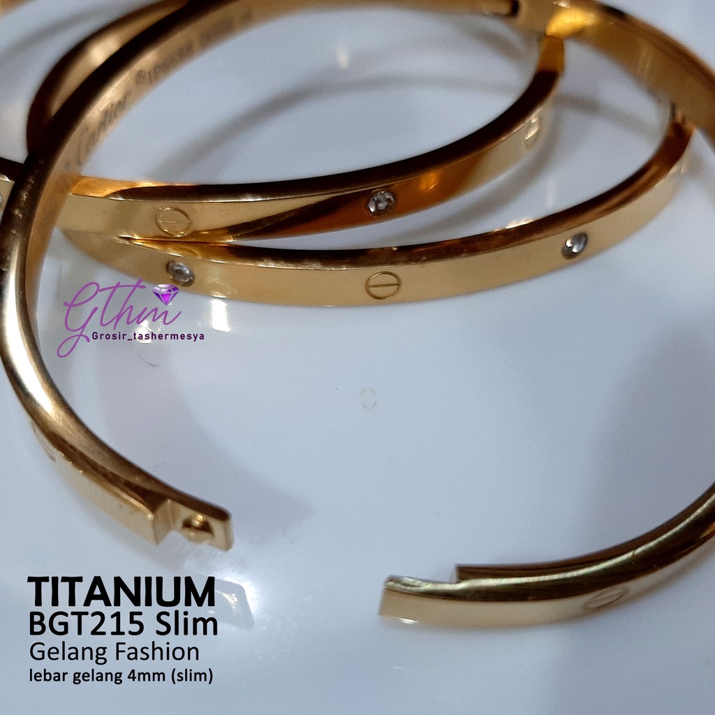 Gelang tangan titanium nagita slim BGT215 Anti karat anti luntur