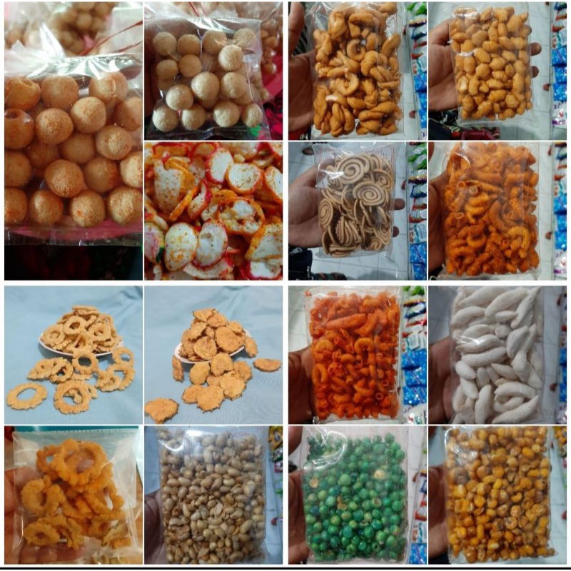 

camilan enak murah meriah kriuk cryspi hot spicy kripik kaca opak seblak