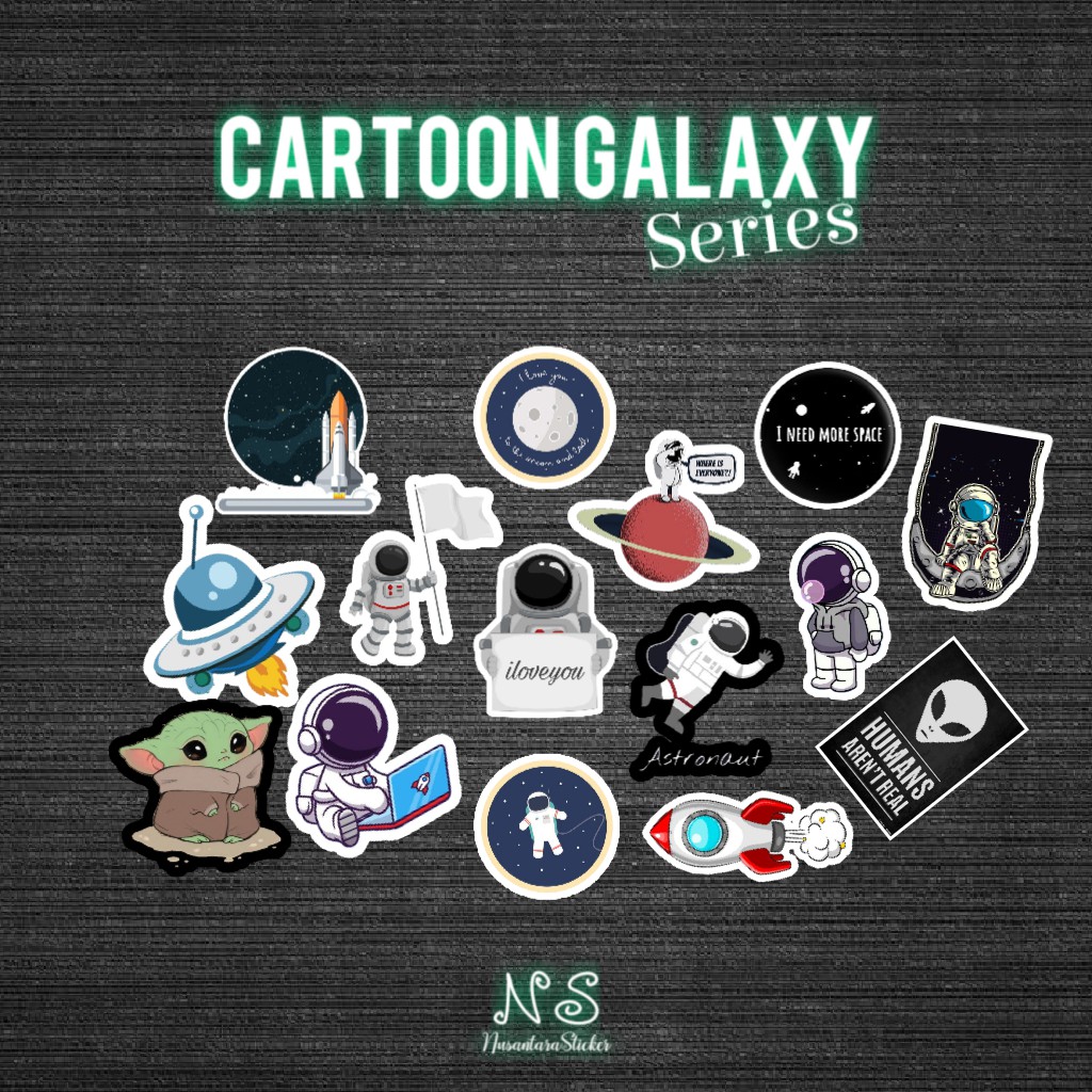 STICKER PACKAGE CARTOON GALAXY STIKER TUMBLR CASE HANDPHONE DECAL MOTOR LAPTOP SCRAPBOOK AESTHETIC