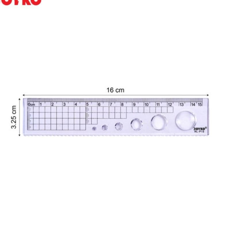 

Penggaris PLASTIK 15cm Transparent / Penggaris