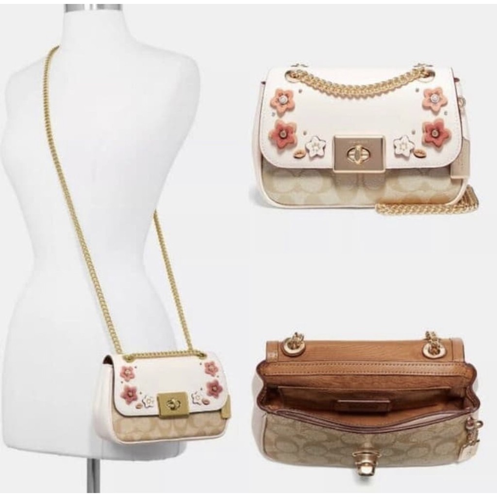 Coach Mini Cassidy Crossbody in Signature Floral Applique - Ori 100%