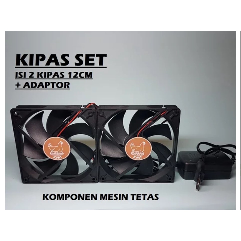 Fan Kipas Set 12cm dengan Adaptor untuk Mesin Tetas Telur