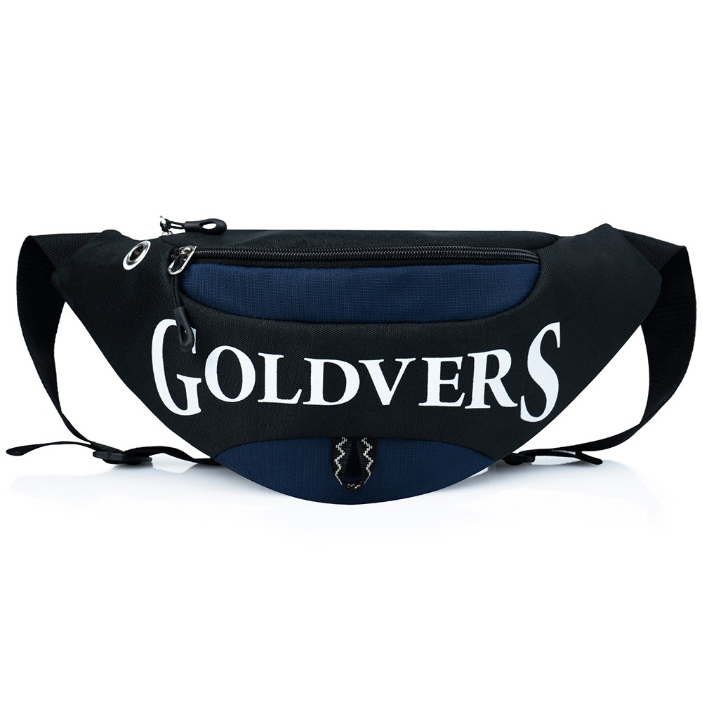 Tas Selempang GOLDVERS Waist Bag Pria Terbaru Slempang Pria Wanita Kekinian -GUDANG ANEKA TAS