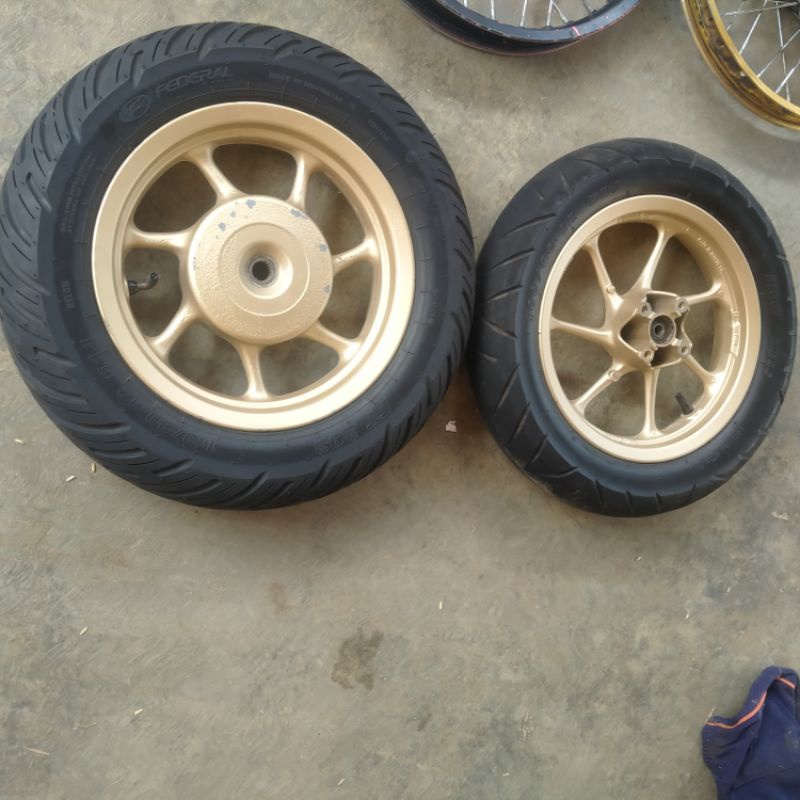 Velg original scopy ring 12 reapin gold pnp honda matic beat, scopy, vario, genio cc110