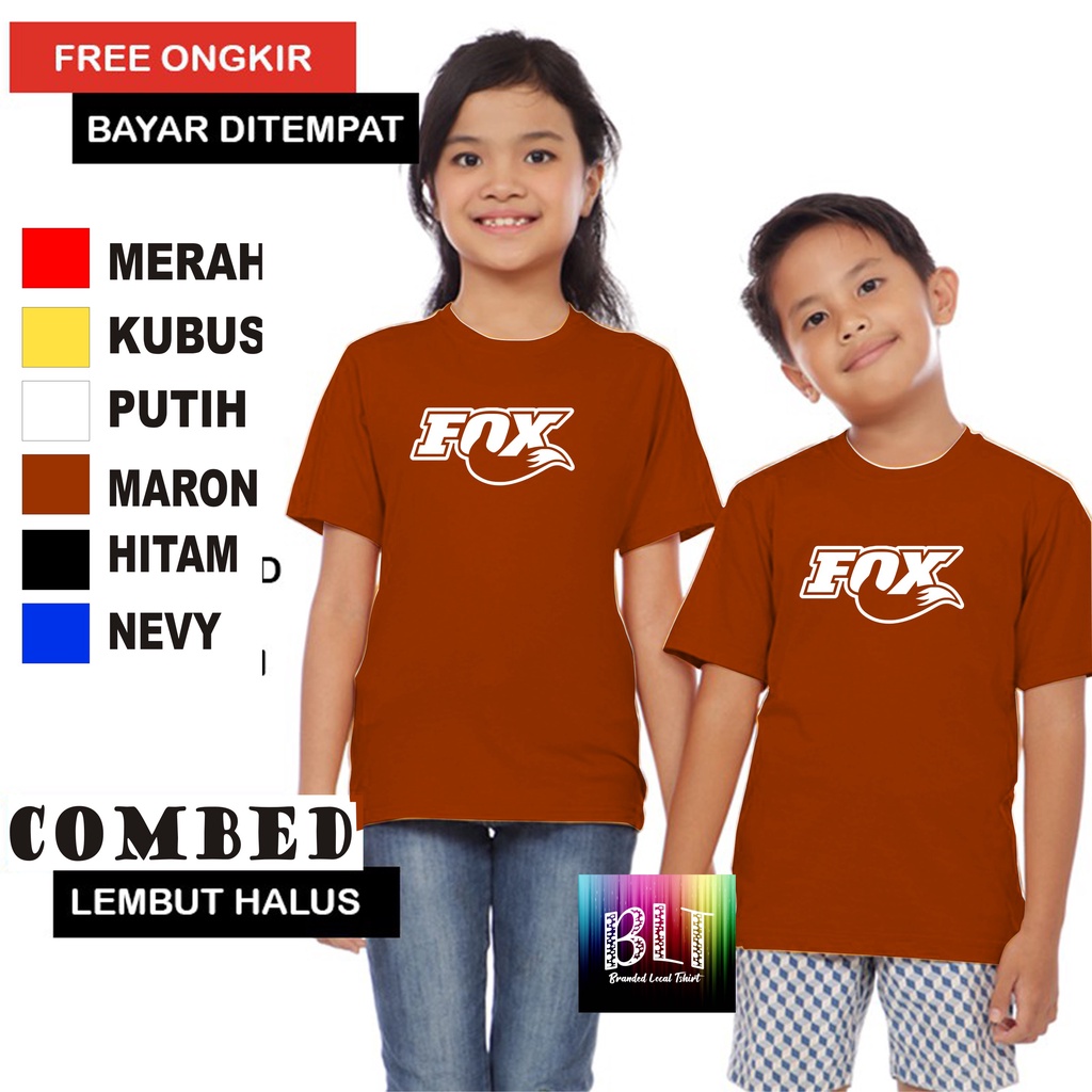 Promo Kaos  FOX  Anak Anak  Lengan Pendek Combed 30S Atasan Anak2 cowok cewek Kaos Murah kaos anak kartun kaos anak anime kaos anak murah kaos anak hits kaos viral