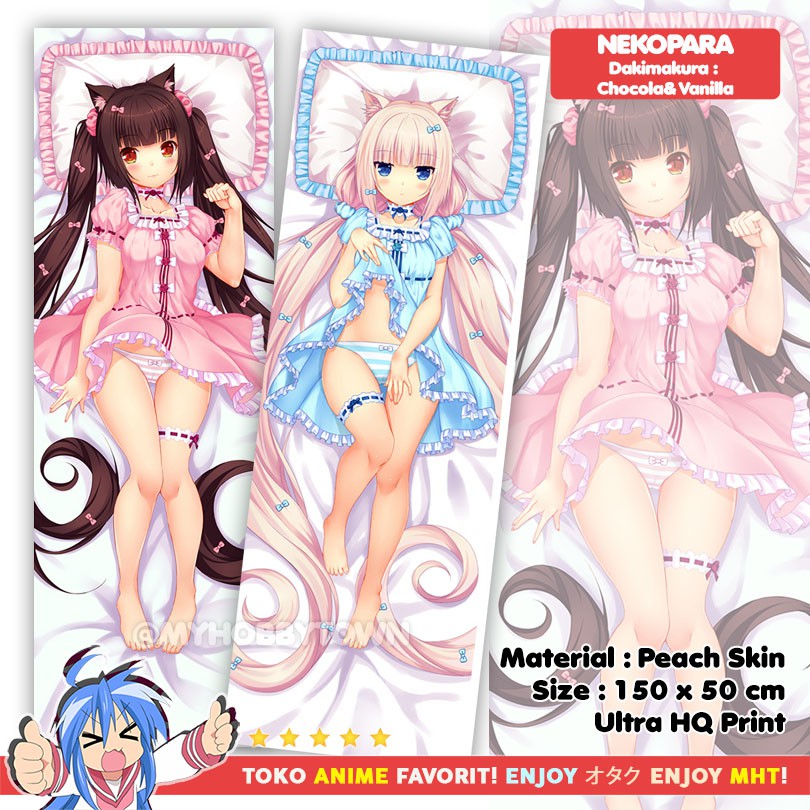 Sarung Bantal Anime Dakimakura Nekopara : Chocola Vanilla