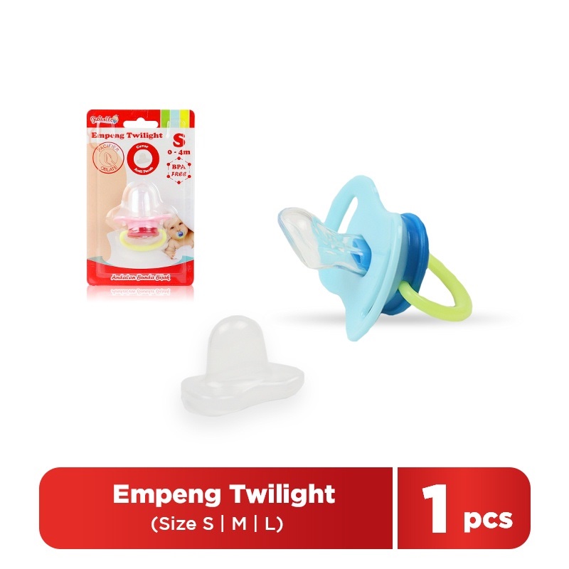 Empeng Bayi Newborn Dot Silicone Pacifer Twilight + Tutup Empeng Steril Glow In The Dark | Reliable