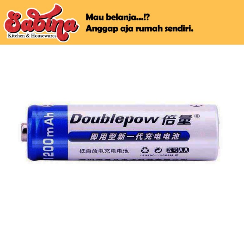 Batu Baterai AA Alkaline Rechargeable 2 Pcs 1200mAh