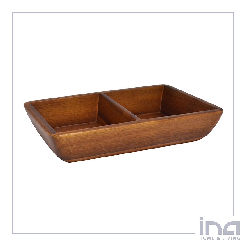 INAH&amp;L - Wadah Bumbu Kayu Celeste 2 Bagian (Isi 1) X Sango StrEAT Dip Bowl (Isi 4)