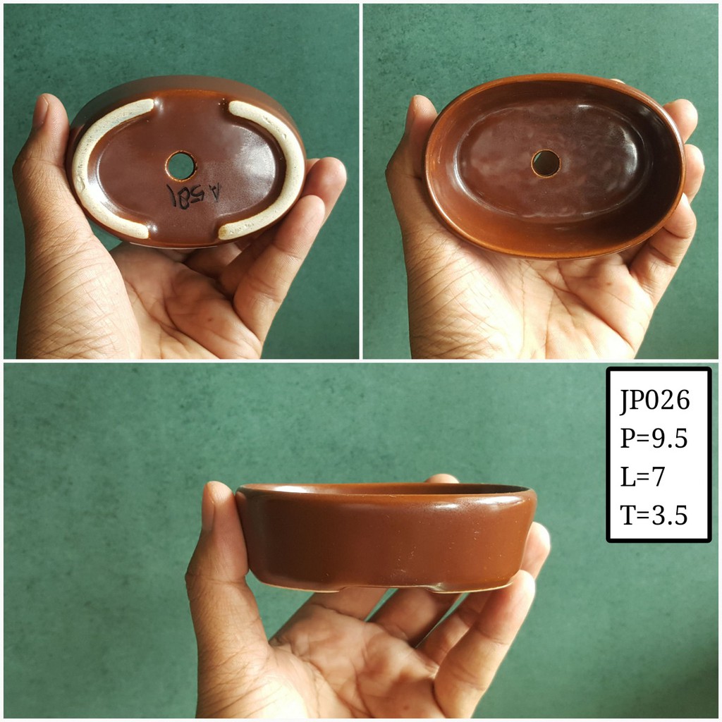 Pot Keramik Oval JP026