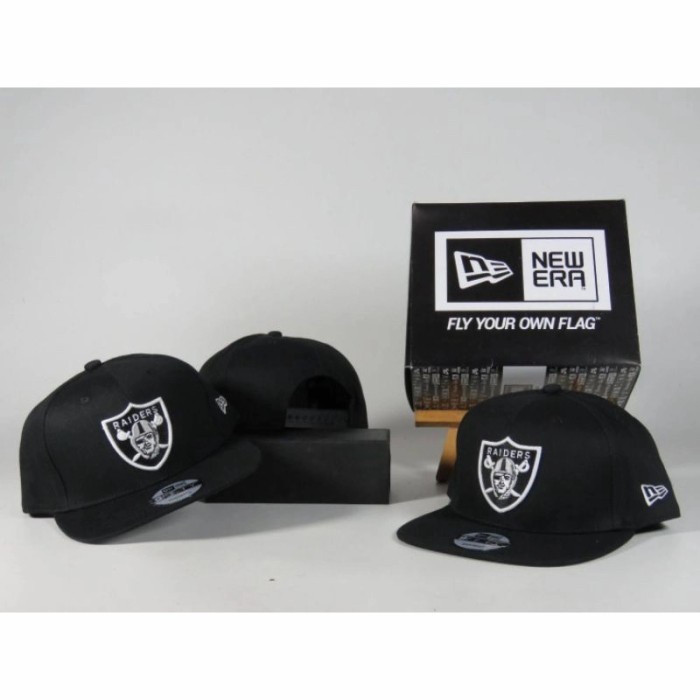 topi snapback raiders original import/ raiders cap original import/hat - Hitam