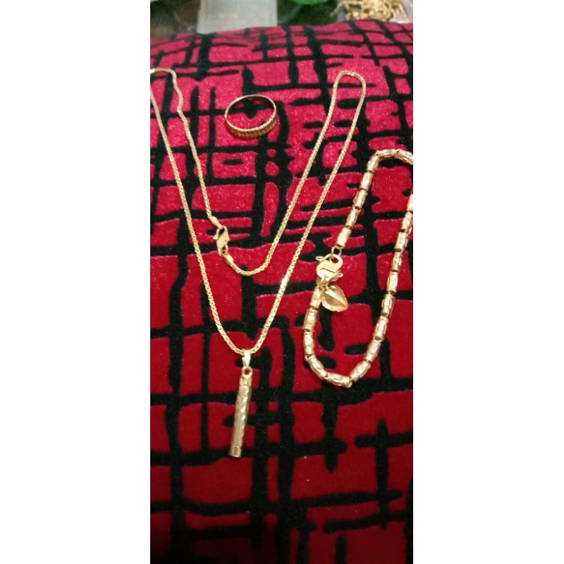 set kalung emas muda kadar renda