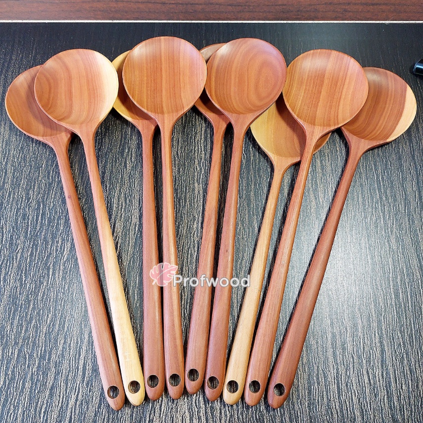 Jual Spatula Kayu Sawo Panjang Cm Sutil Kayu Bulat Shopee Indonesia