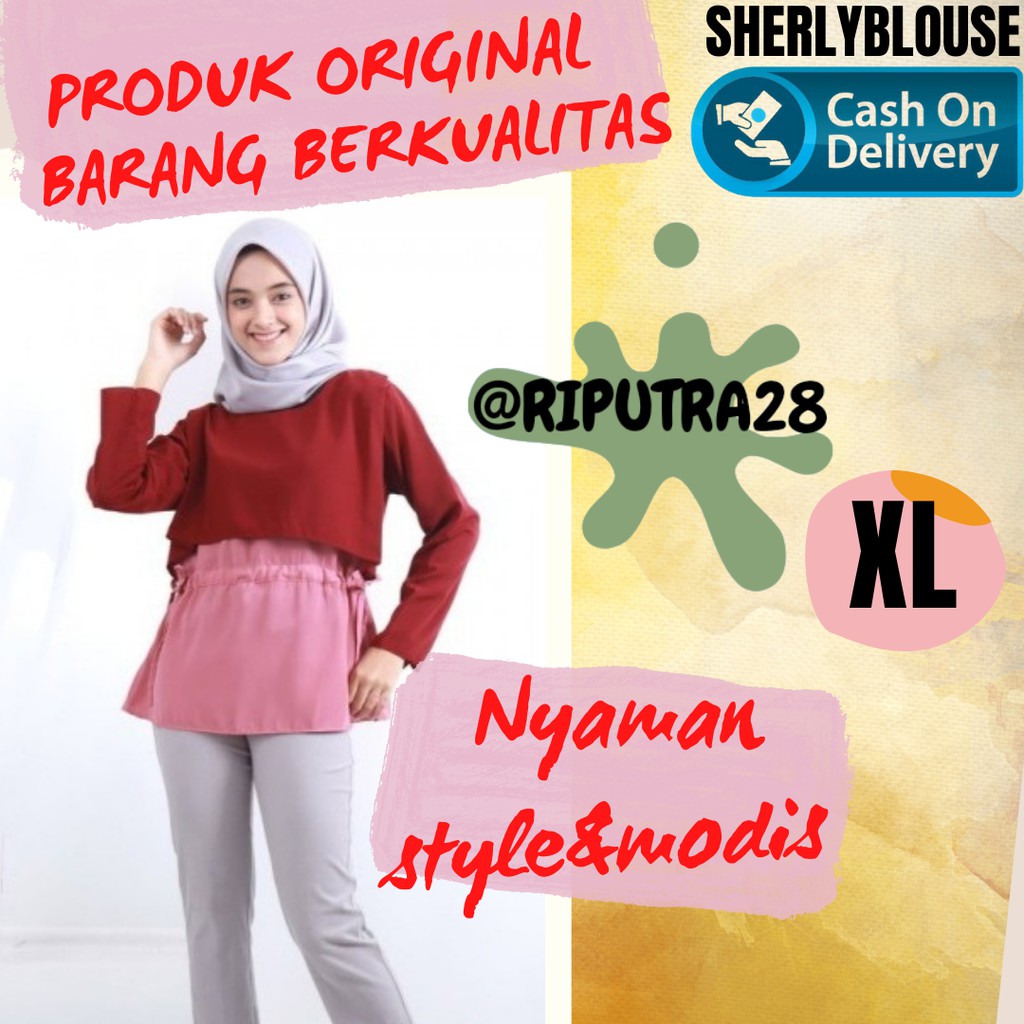 Baju Atasan Wanita Dewasa Lengan Panjang Blus Wanita Blouse Bluse Wanita Sherly Blouse Wanita Blus