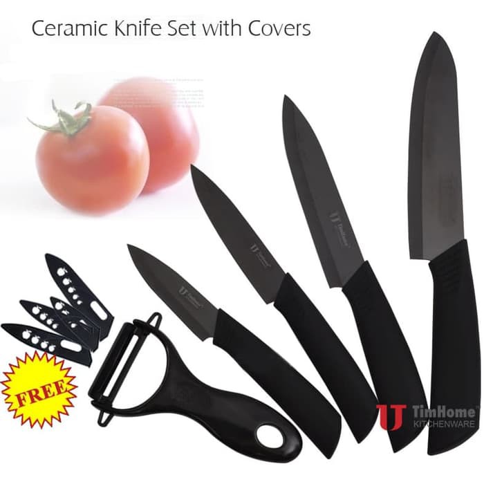 UTimHome Black Blade Pisau Dapur Keramik Set 5 in 1 - Black