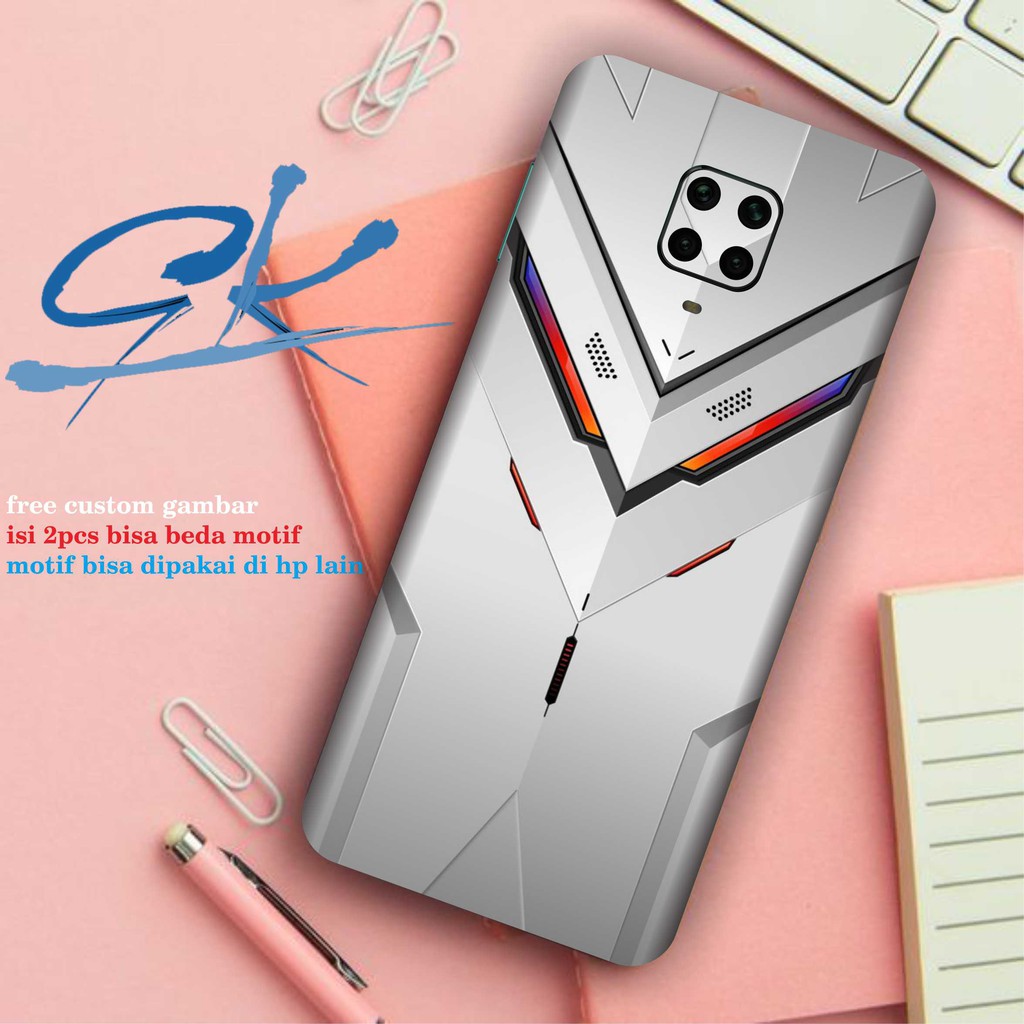 GARSKIN hp redmi note 9 pro isi 2pcs code gk1 - free custom gambar