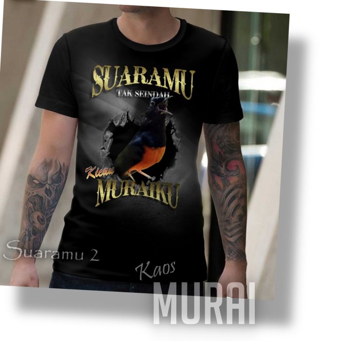 KAOS MURAI BATU Baju KICAU MANIA Tshirt Burung Murai Medan Juara 3D