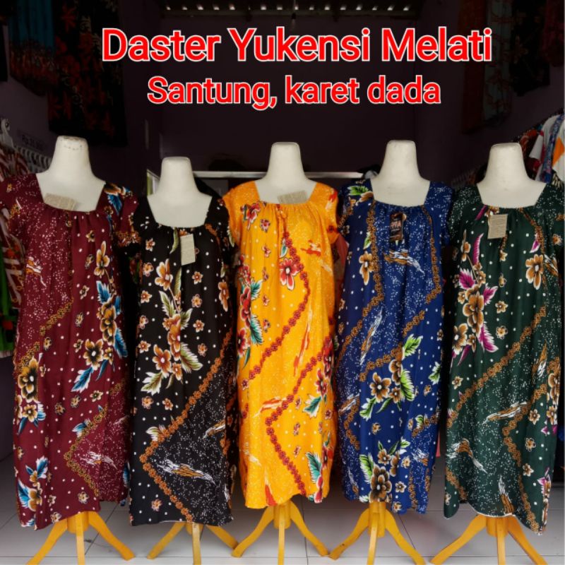 DASTER JUMBO YUKENSI MELATI DADA KARET BUSUI BUMIL LD 120 / PJ 95 RAYON SANTUNG HALUS.