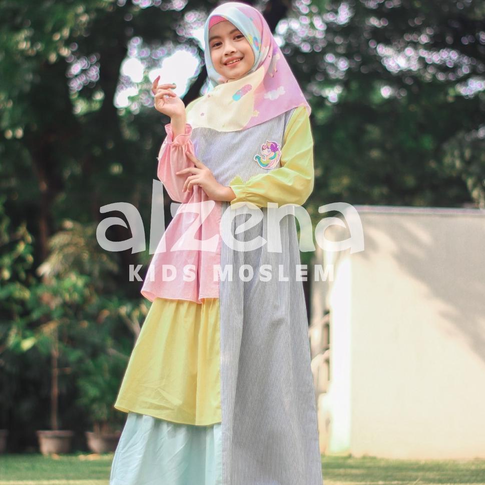 ALZENA // Baju Muslim Anak Gamis Anak Dress Sava Alzena Kids Moslem A6X