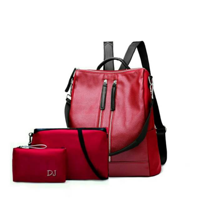 backpack kulit sintetis/ Raisa ransel/ tas ransel fashion/ Tas ransel wanita besar muat laptop