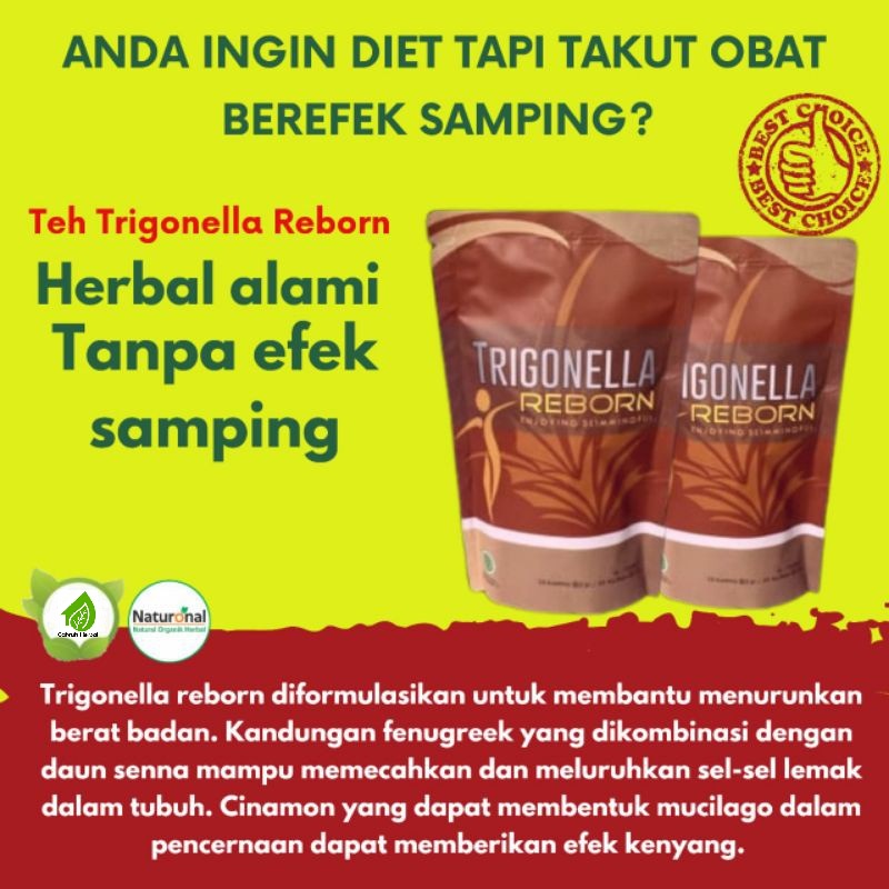 Teh Pelangsing / Trigonella Reborn / Teh Diet / Herbal Pelangsing / Herbal Turun Berat Badan Ampuh