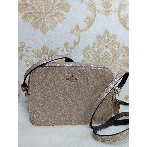 tas coach metalic pale gold original