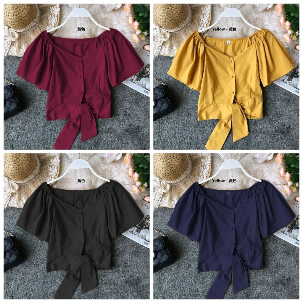 fgh blouse crop Zenia/baju atasan crop