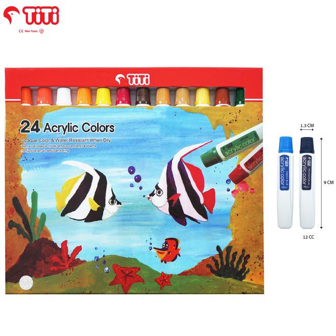 

Acrylic Color / Cat Akrilik Titi Ac-12Ml-24 / 24 Warna / Colors Best Seller