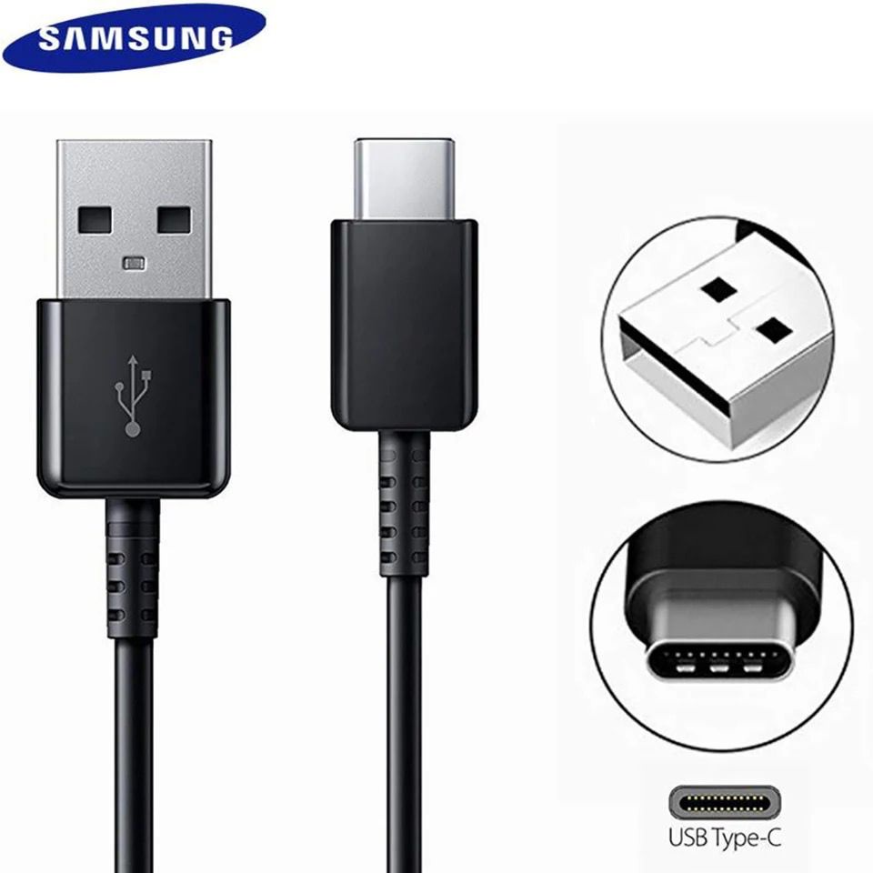 [RO ACC] KABEL DATA SAMSUNG TYPE C NOTE 7 8 S8 PLUS ORIGINAL BLACK PACKING
