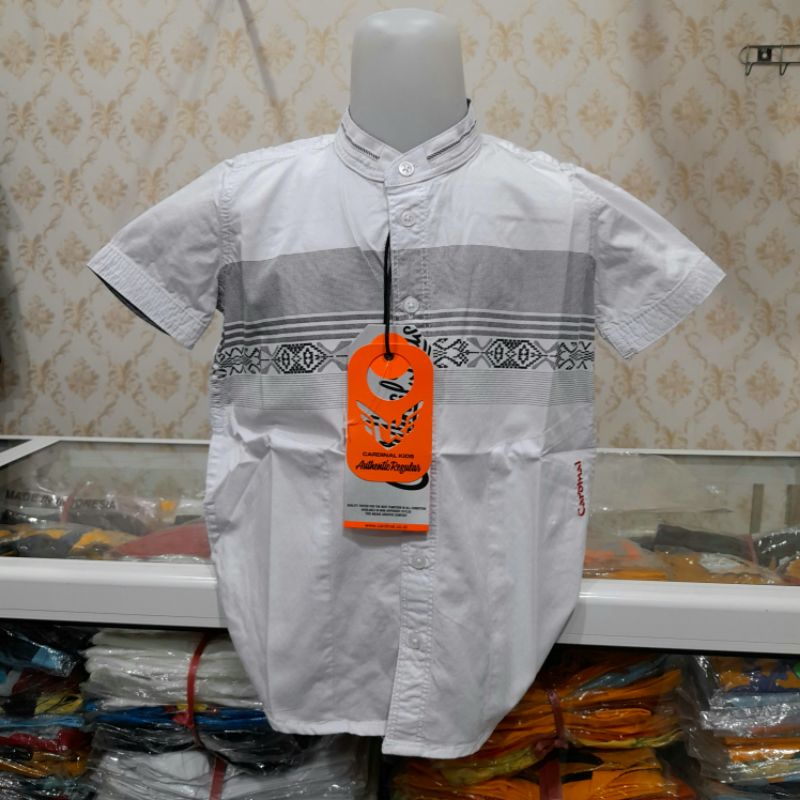 Cardinal Kids Kemeja Koko Anak Putih Original