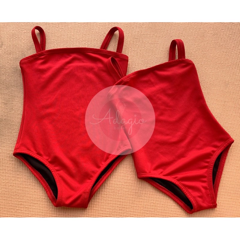 LEOTARD BALET TANKTOP ATASAN SENAM GYM KOSTUM TARI BALLET ANAK MERAH GOLD