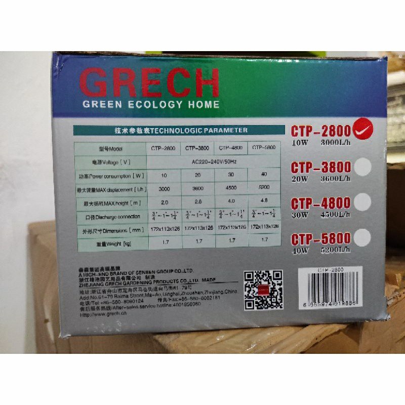 Sunsun CTP2800/CTP 2800 Liter per Jam 10w/10 watt Pompa Celup Aquariu