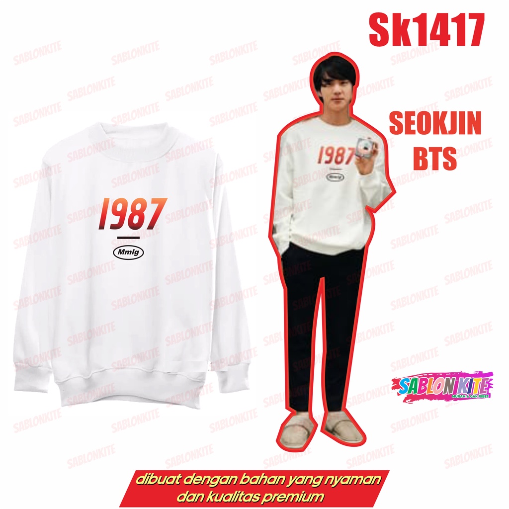 MURAH!!! SWEATER KPOP SEOKJIN 1987 SK1417 UNISEX