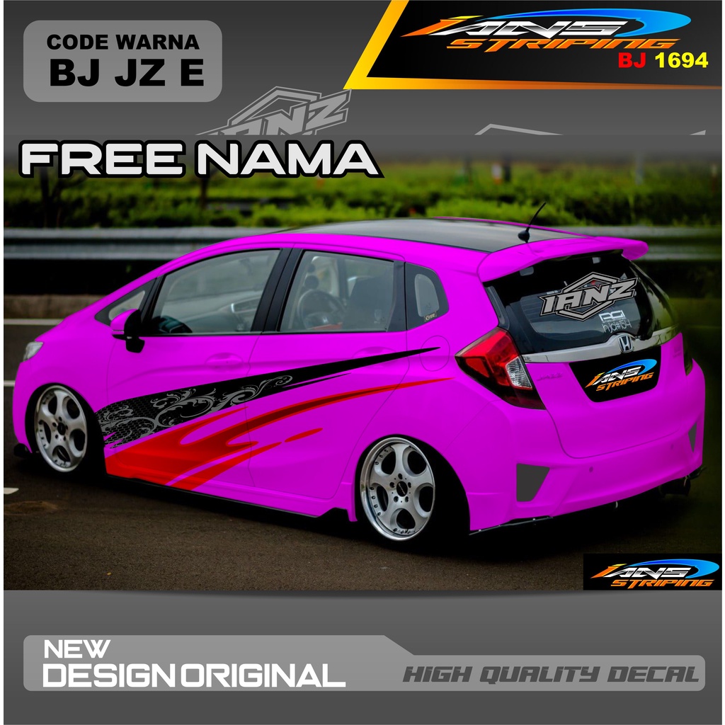 VARIASI STIKER BODY SAMPING HONDA JES AYLA AGYA BRIO DLL / STRIPING MOBIL KEREN