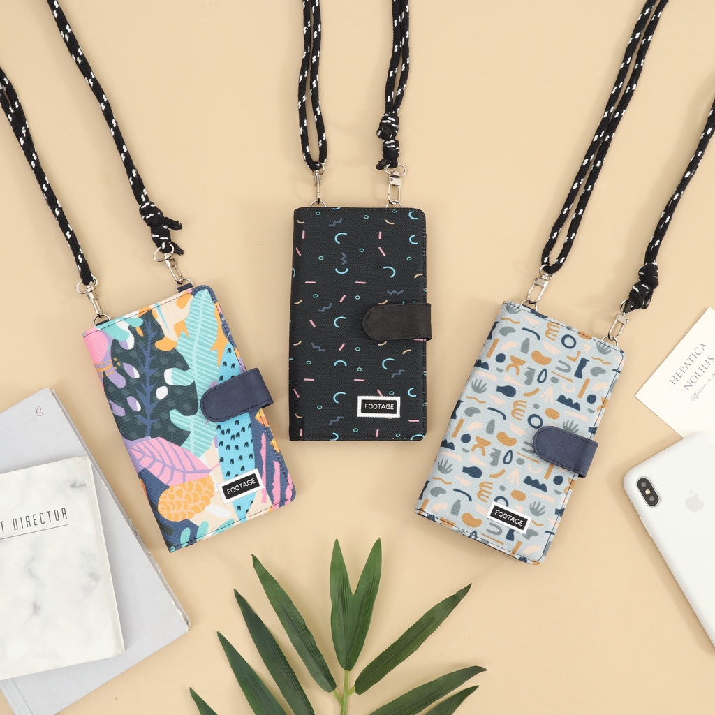 Tas Dompet HP ID Card Holder Hanging Phone Wallet Kalung Gantung Leher Multifungsi Wanita Pria TS-13