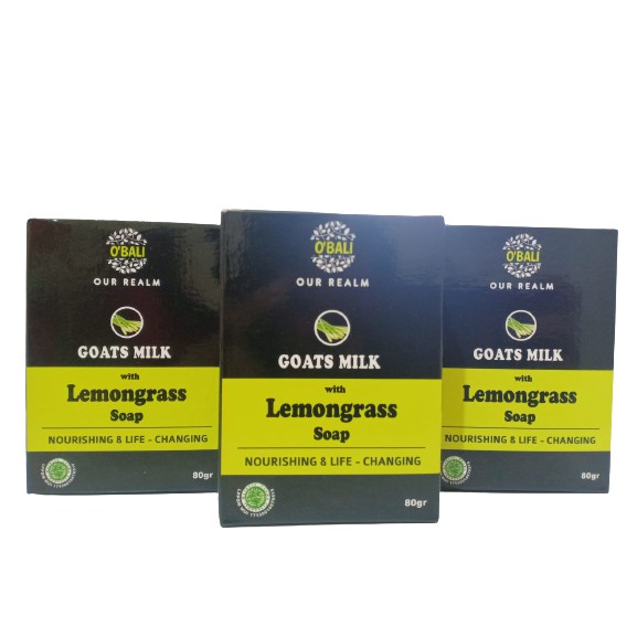 ⭐BAGUS⭐ OBALI GOATS MILK WITH LEMONGRASS SOAP 80GR | Sabun Mandi