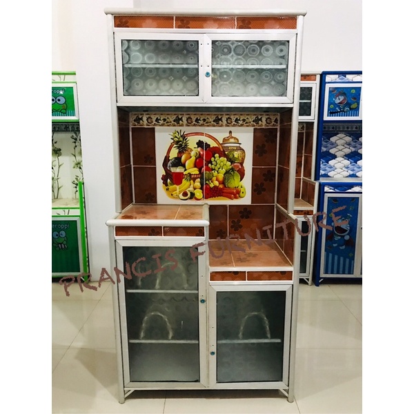 RAK PIRING 2  PINTU MAGICOM RAK PIRING 2 PINTU PLAT JUMBO RAK PIRING KERAMIK KACA RAK PIRING MURAH