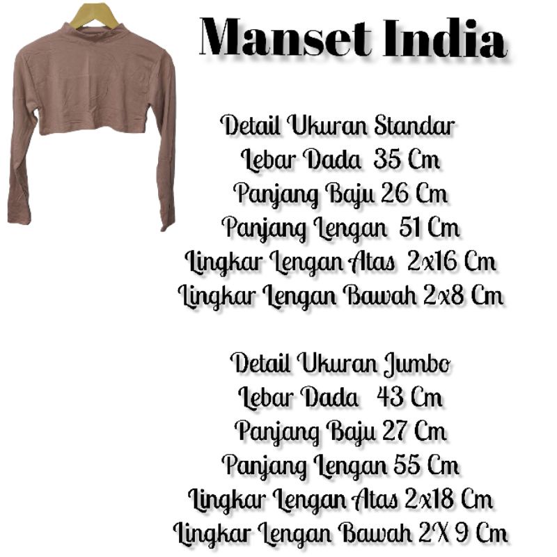 Manset India Manset Tangan Sambung Manset Leher Sambung